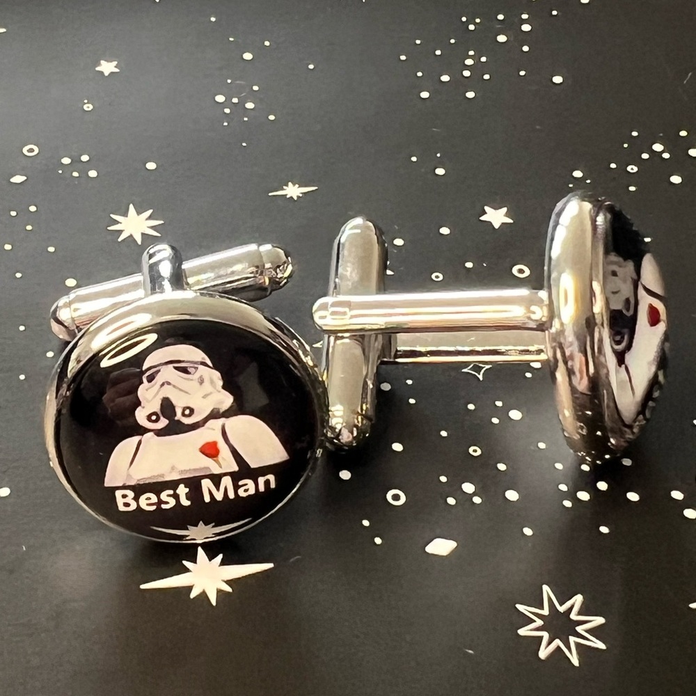 Star Wars, Best Man, Storm Trooper, Cufflinks - Picture 6 of 9